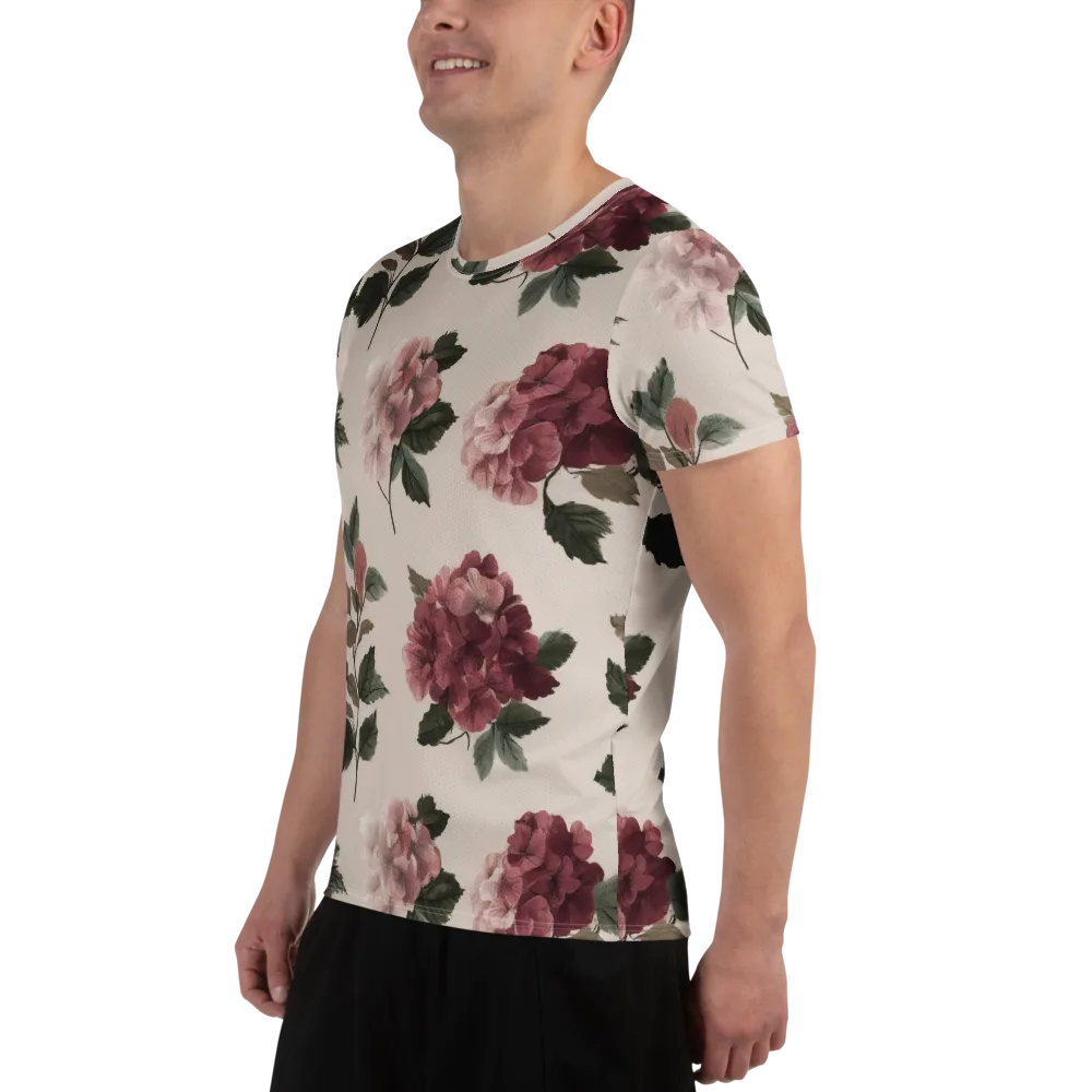Vintage Bloom on Men's Athletic T-Shirt — Left