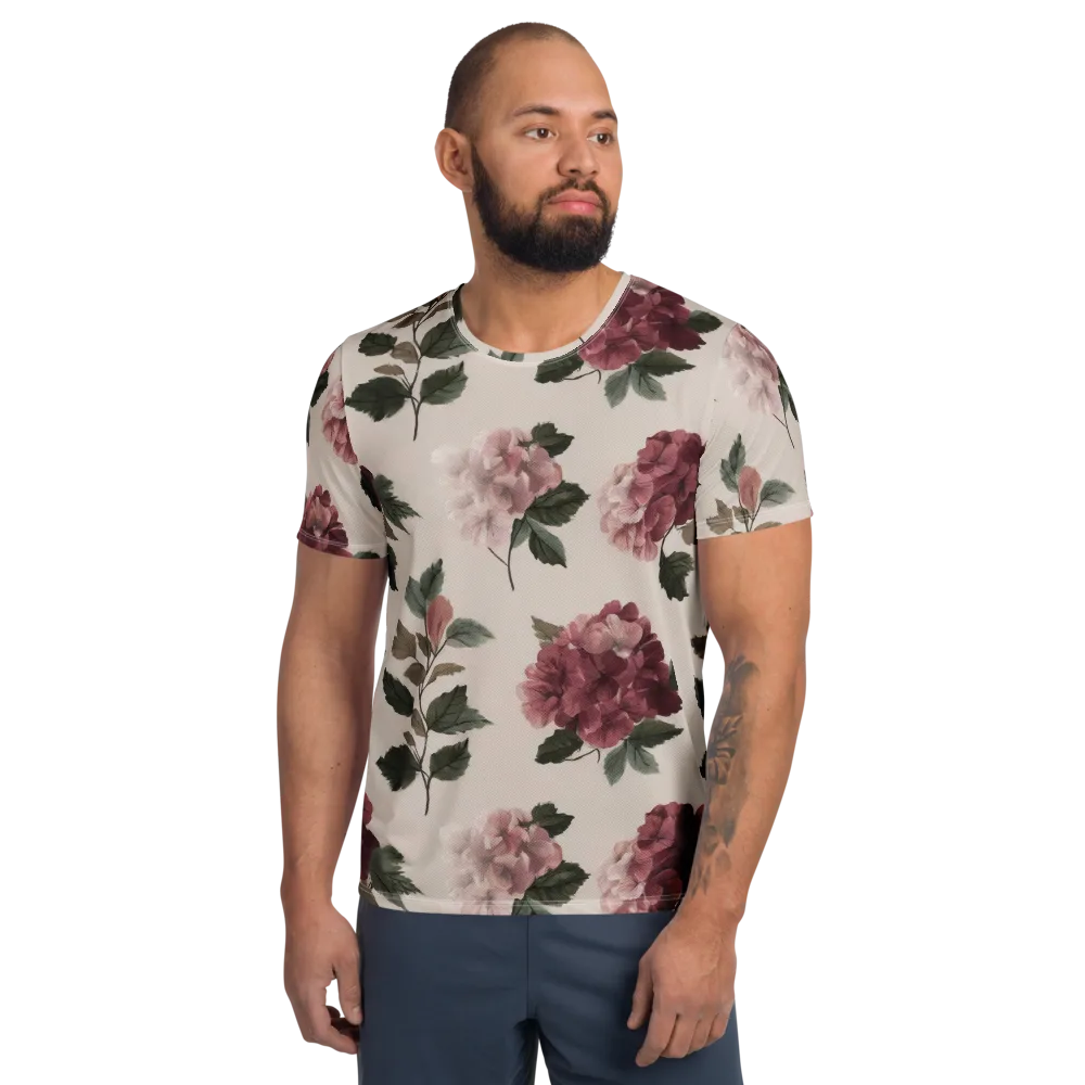 Vintage Bloom on Men's Athletic T-Shirt — Front