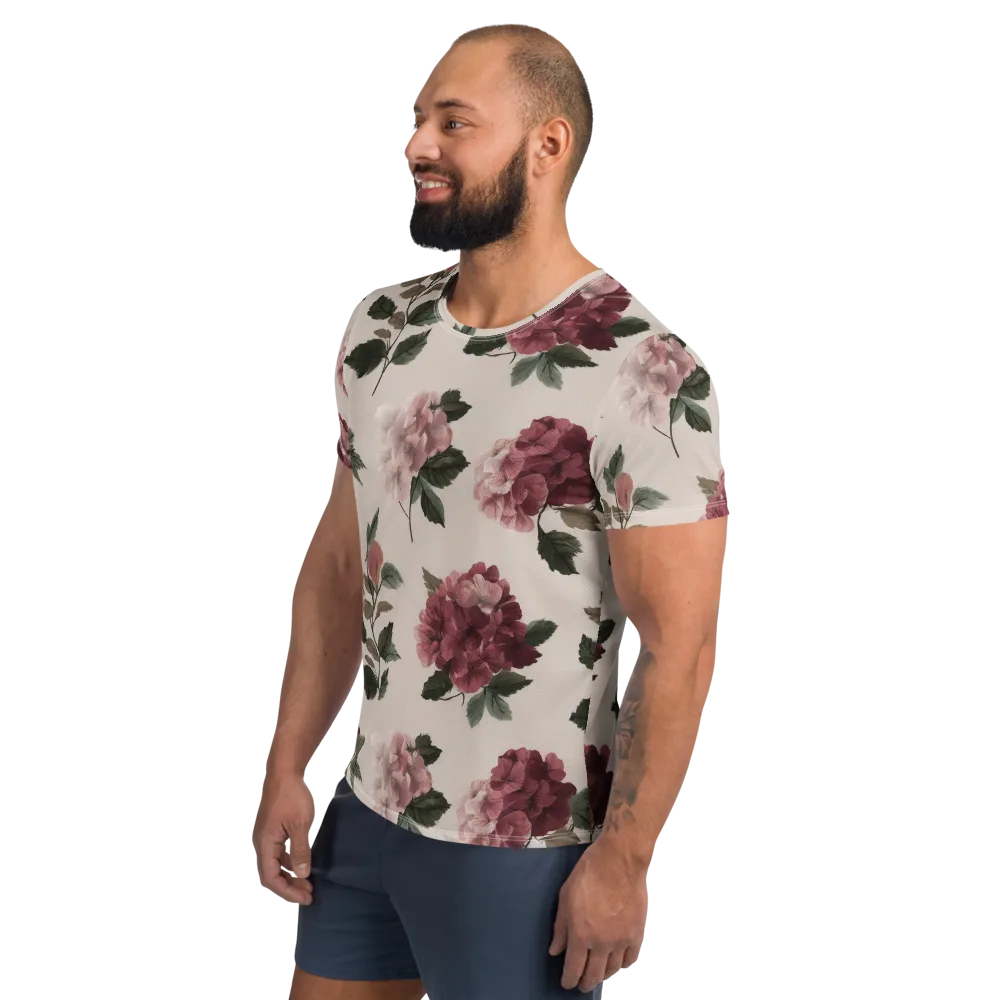 Vintage Bloom on Men's Athletic T-Shirt — Left