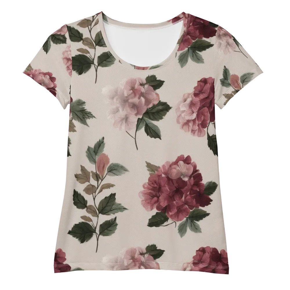Vintage Bloom on Women's Athletic T-Shirt — Front