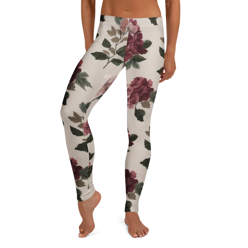 Vintage Bloom on Leggings — Front