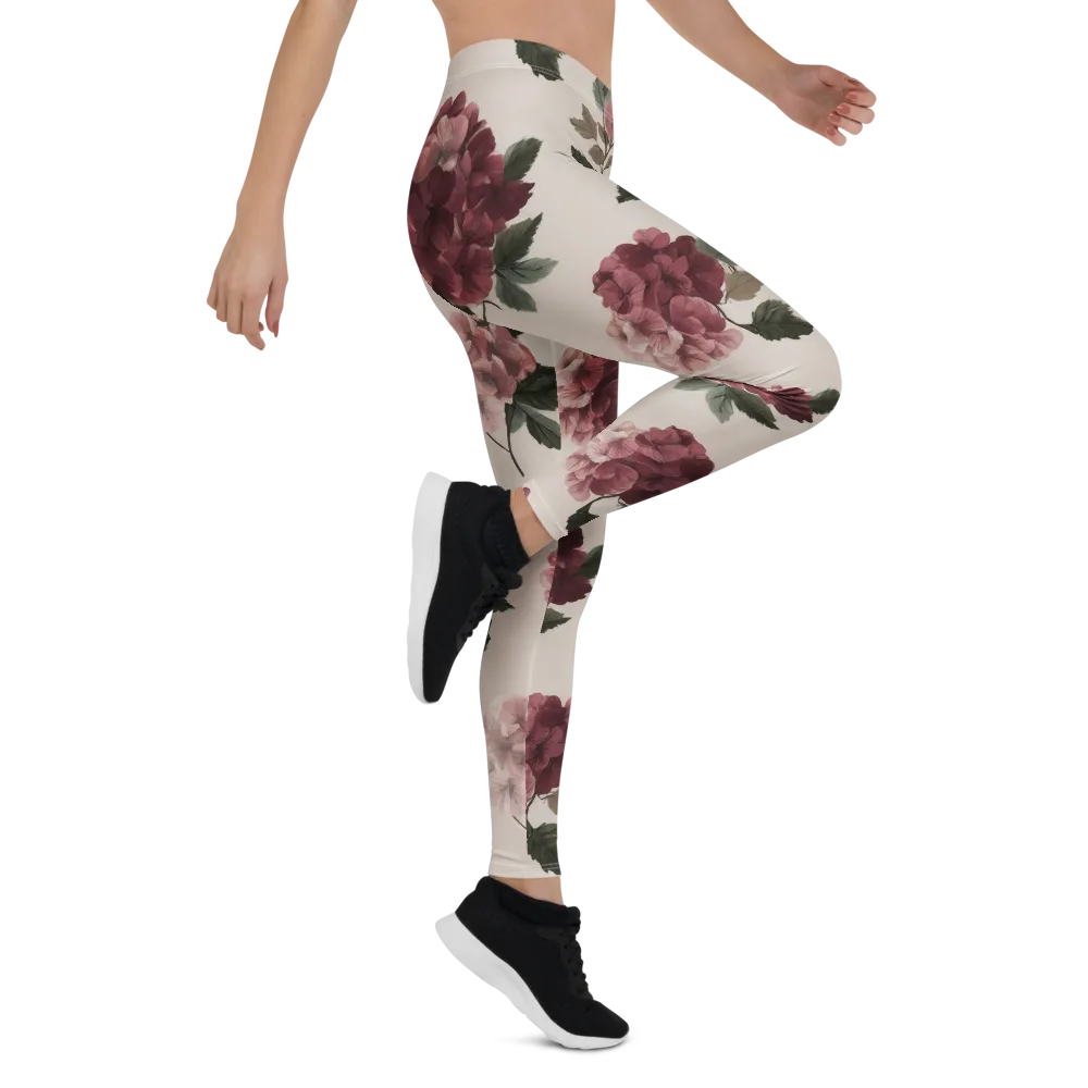 Vintage Bloom on Leggings — Right