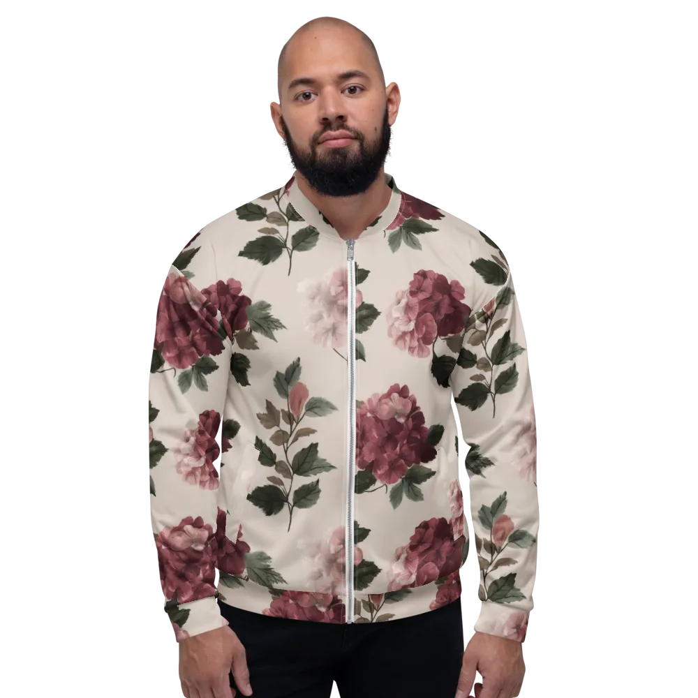 Vintage Bloom on Bomber Jacket — Front