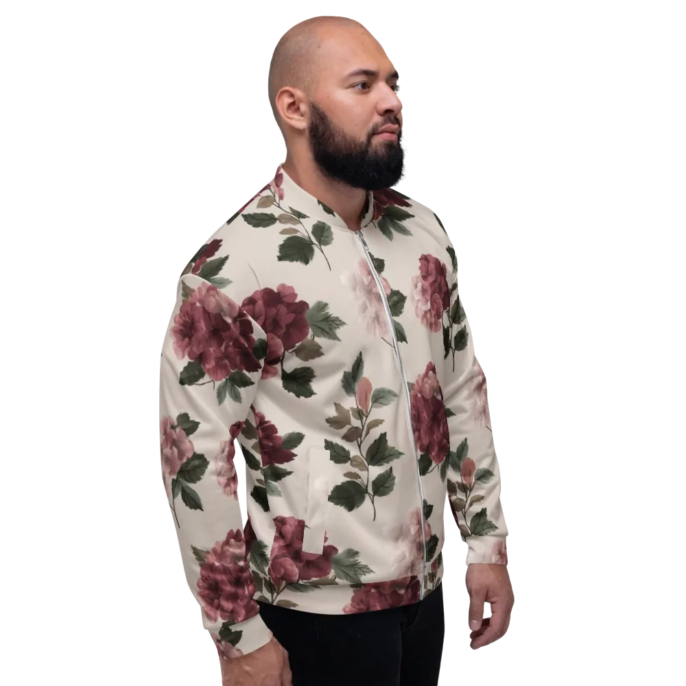 Vintage Bloom on Bomber Jacket — Right