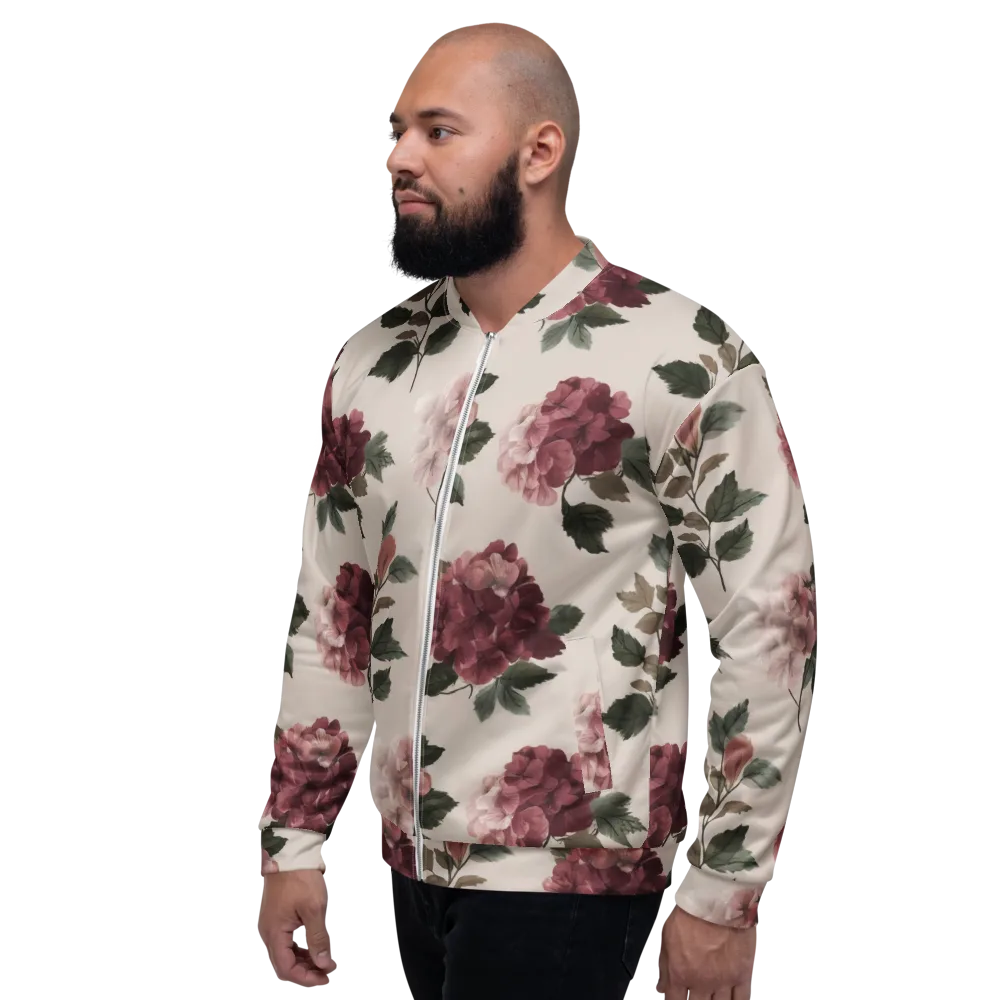 Vintage Bloom on Bomber Jacket — Left