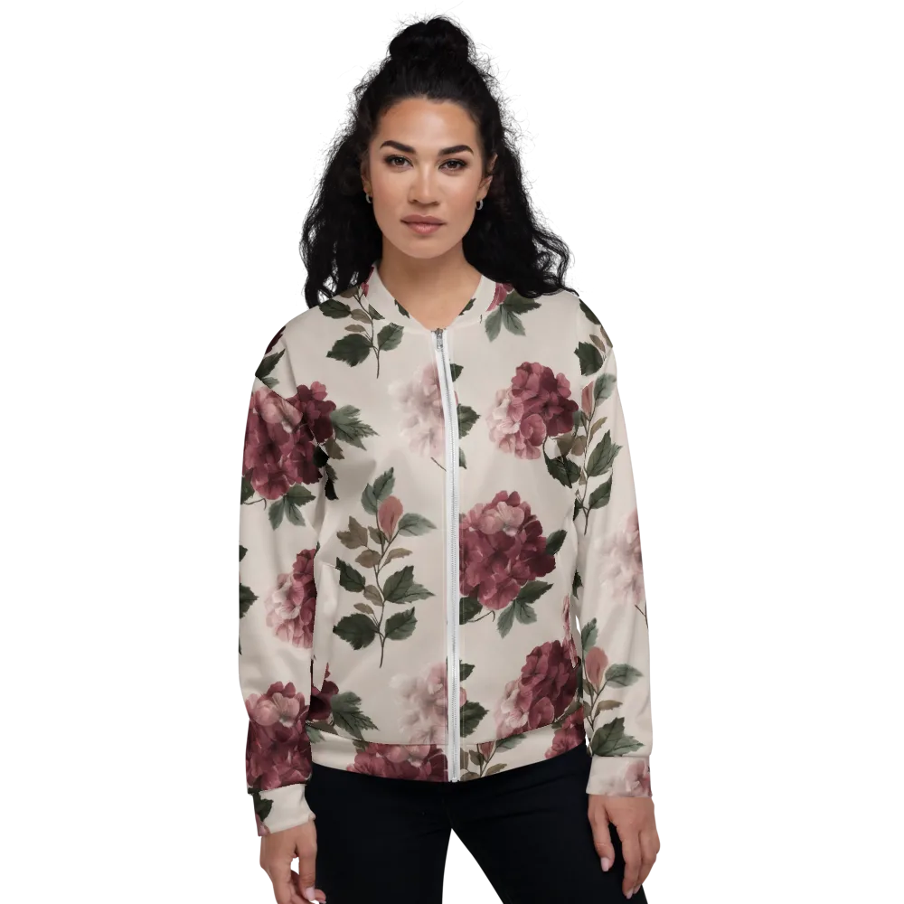 Vintage Bloom on Bomber Jacket — Front