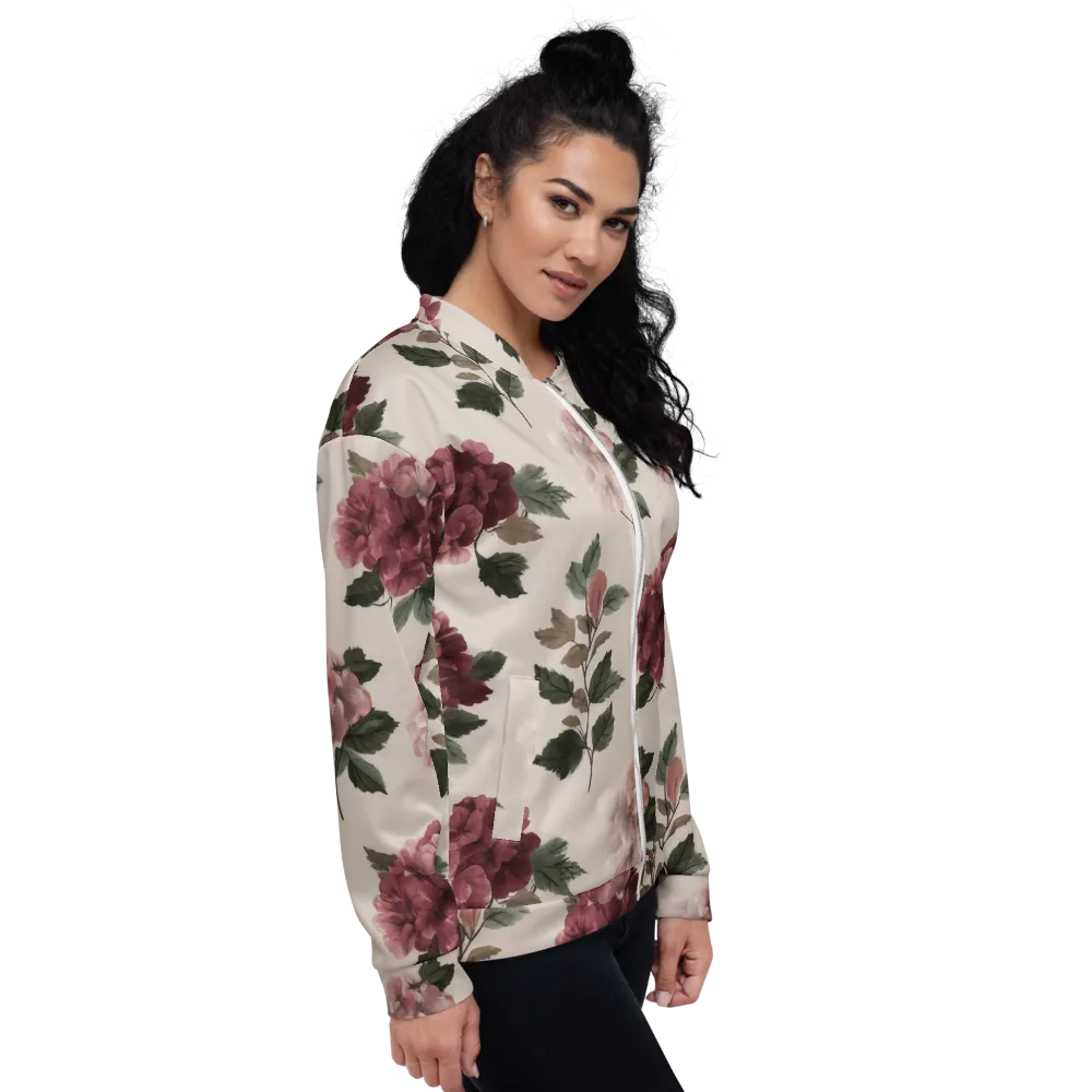 Vintage Bloom on Bomber Jacket — Right