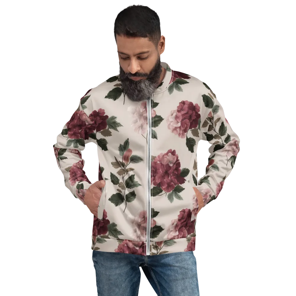 Vintage Bloom on Bomber Jacket — Front