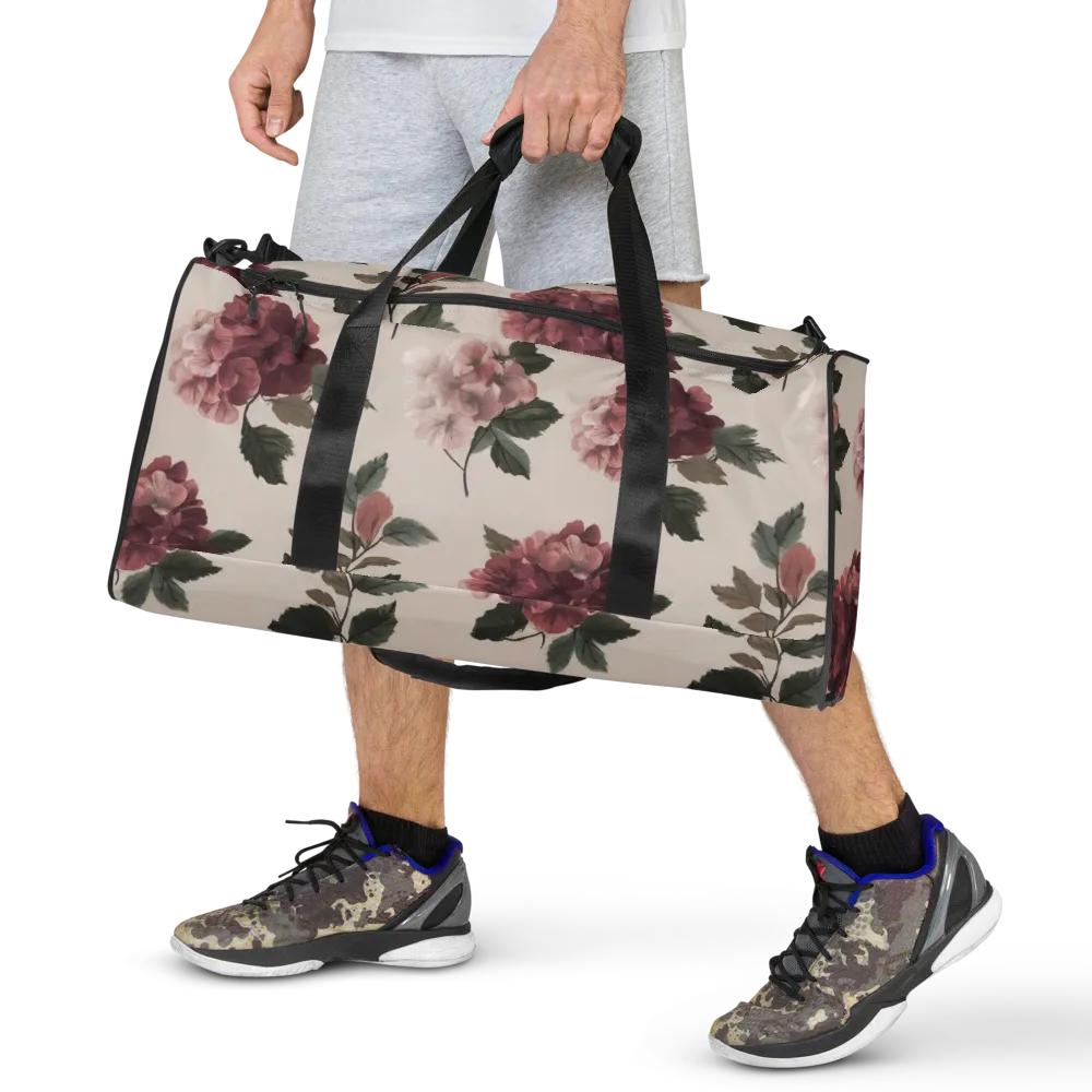Vintage Bloom on Duffle Bag — Front