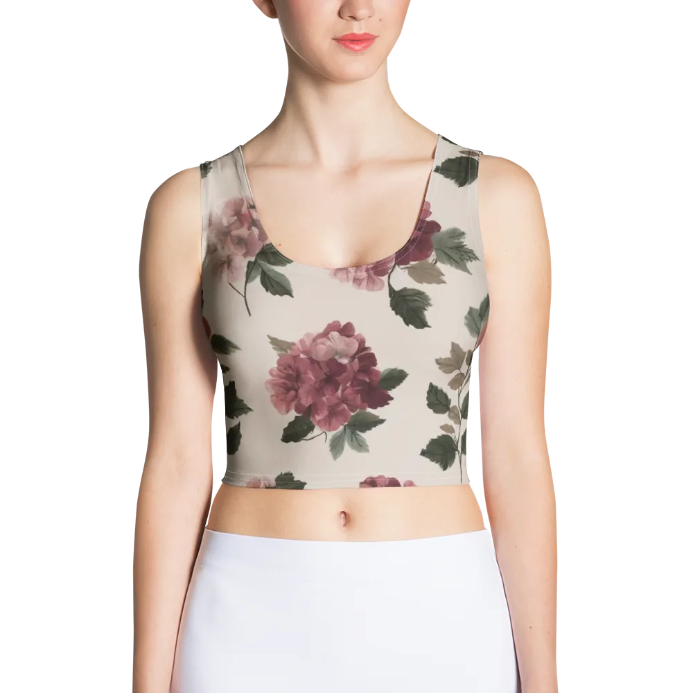 Vintage Bloom on Crop Top — Front