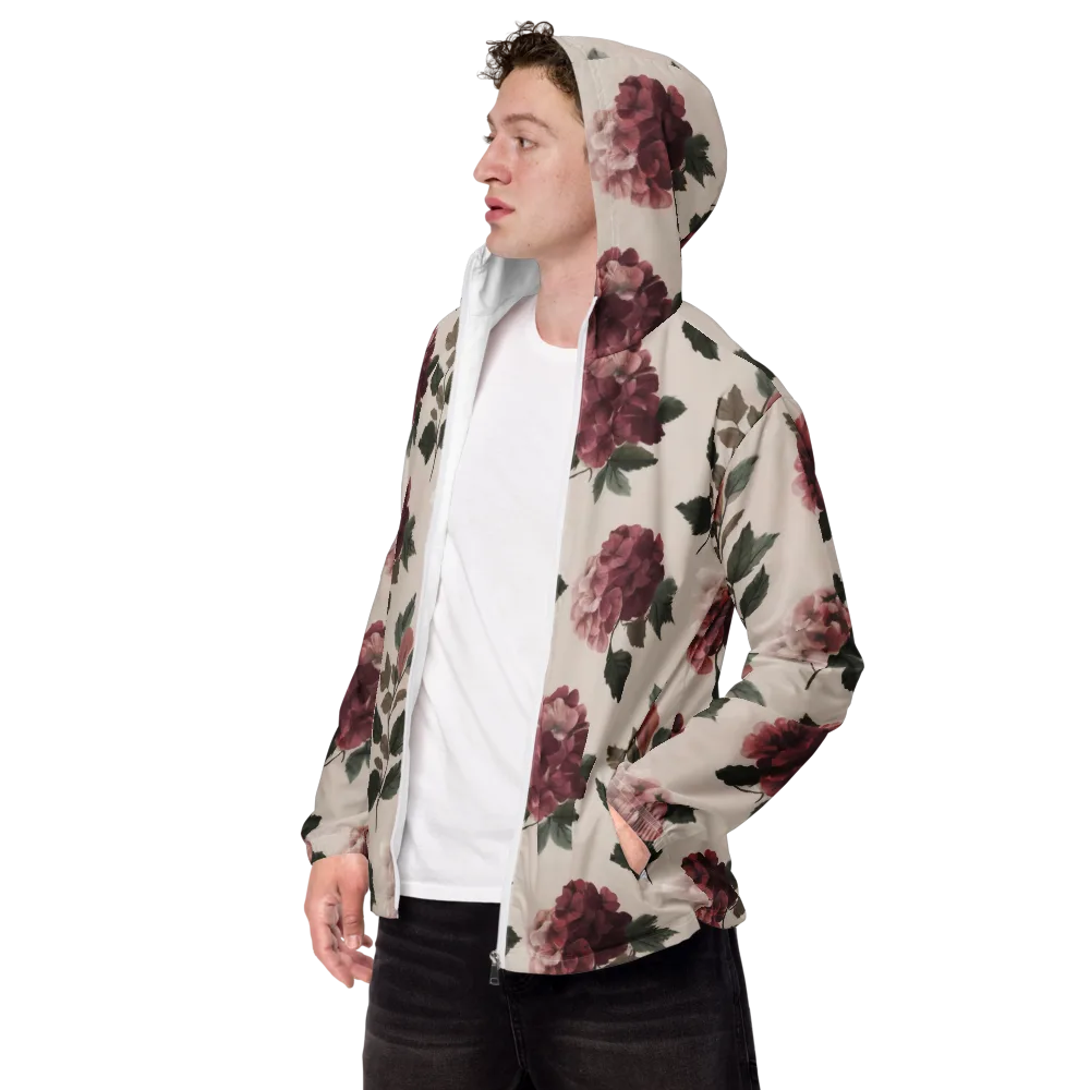 Vintage Bloom on Men's Windbreaker — Left Front