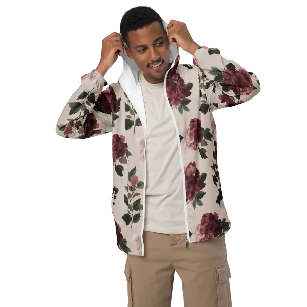Vintage Bloom on Men's Windbreaker — Front