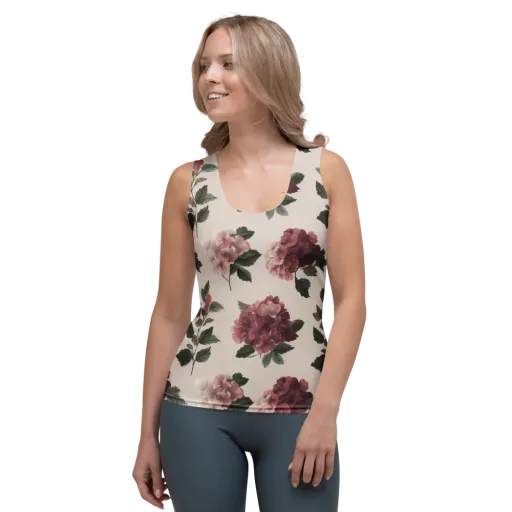 Vintage Bloom on a Women's Tank Top