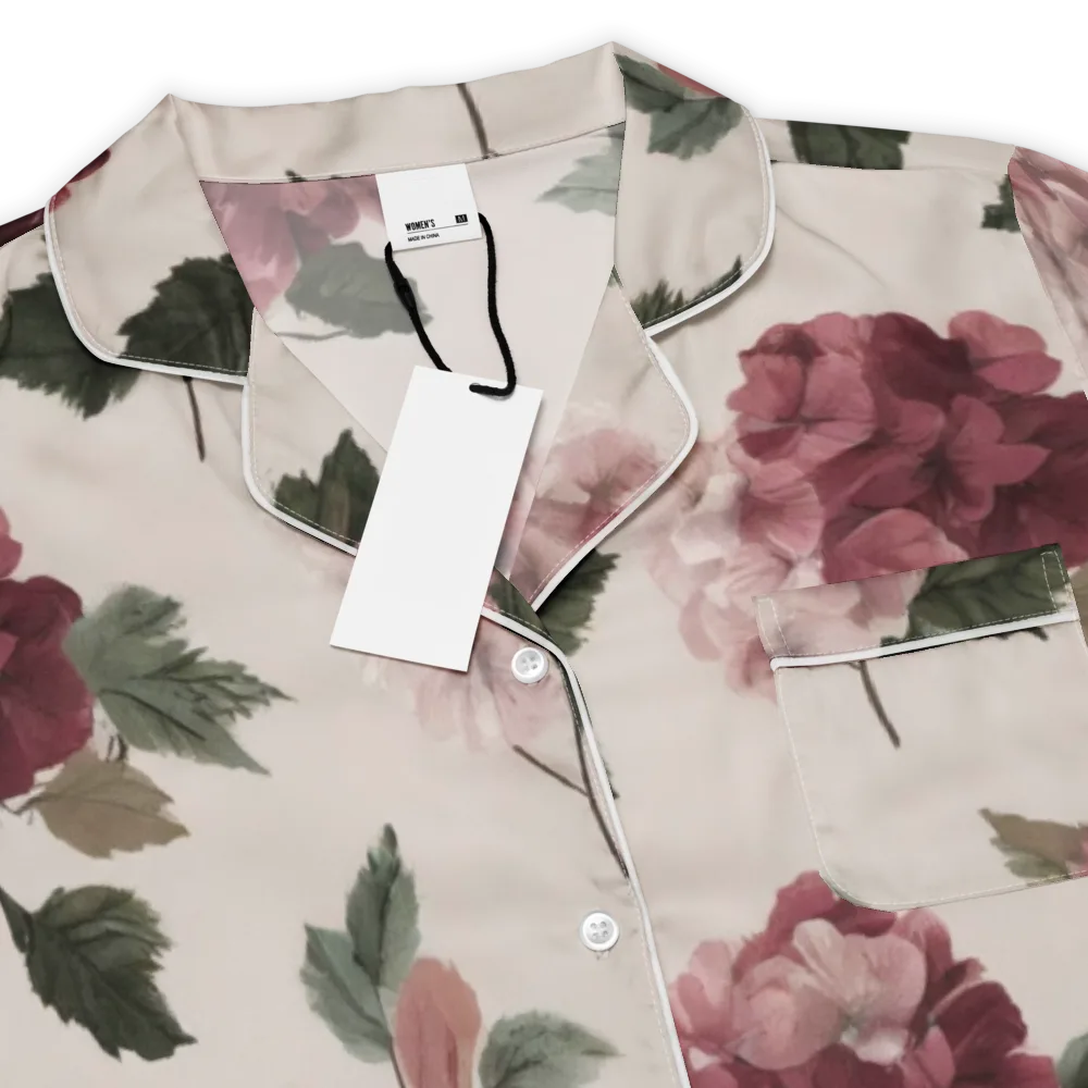 Vintage Bloom on Women's Short Sleeve Pajama Top — Product details