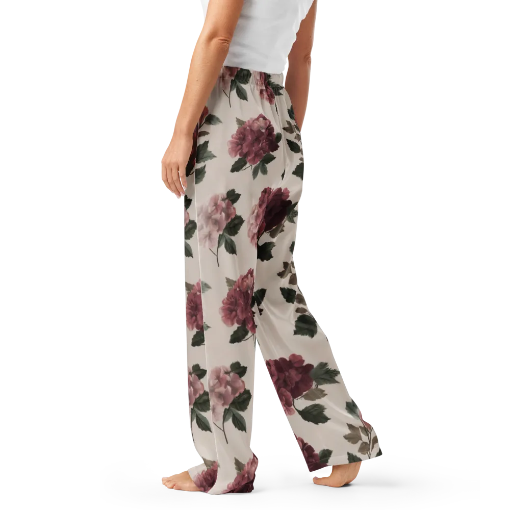 Vintage Bloom on Women's Pajama Pants — Left