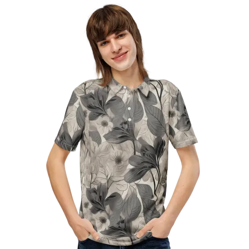 Silverleaf Sonata on a Men's Slim Fit Polo Shirt