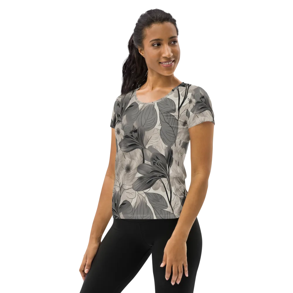 Silverleaf Sonata on Women's Athletic T-Shirt — Left