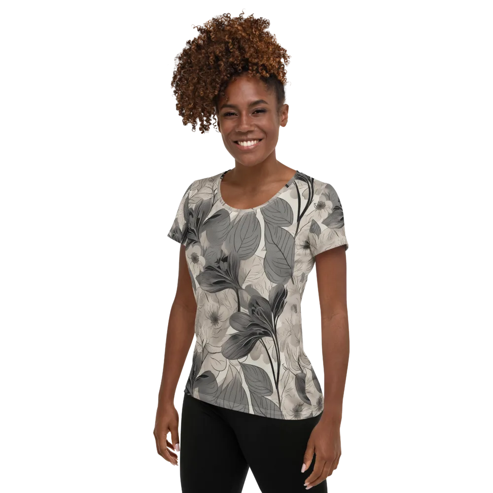 Silverleaf Sonata on Women's Athletic T-Shirt — Left