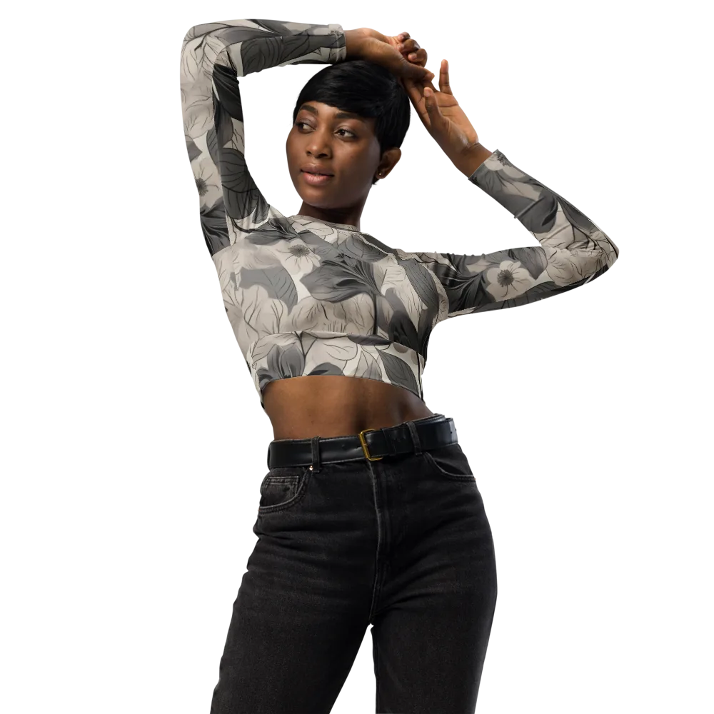 Silverleaf Sonata on Long Sleeve Crop Top — Front