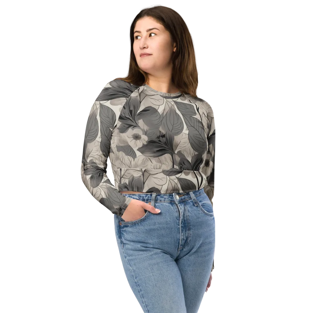 Silverleaf Sonata on Long Sleeve Crop Top — Front