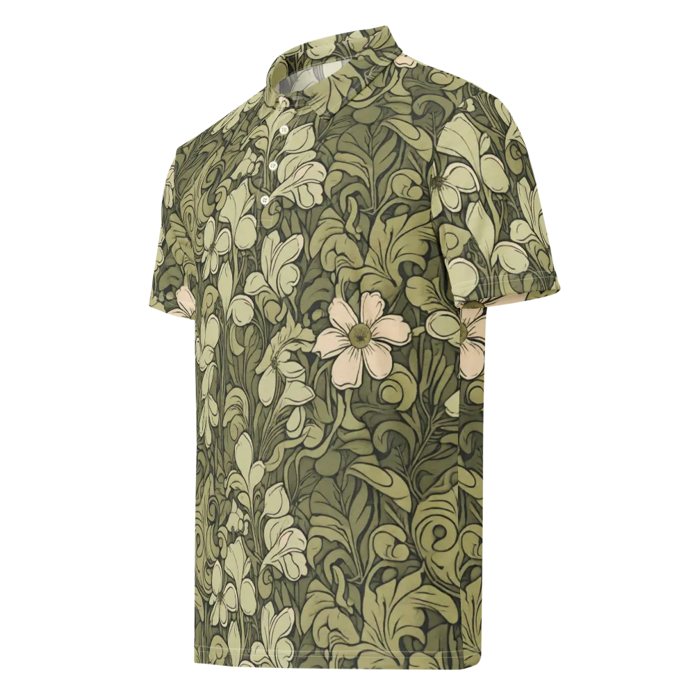 Olive Garden Hymn on Men's Slim Fit Polo Shirt — Left Front