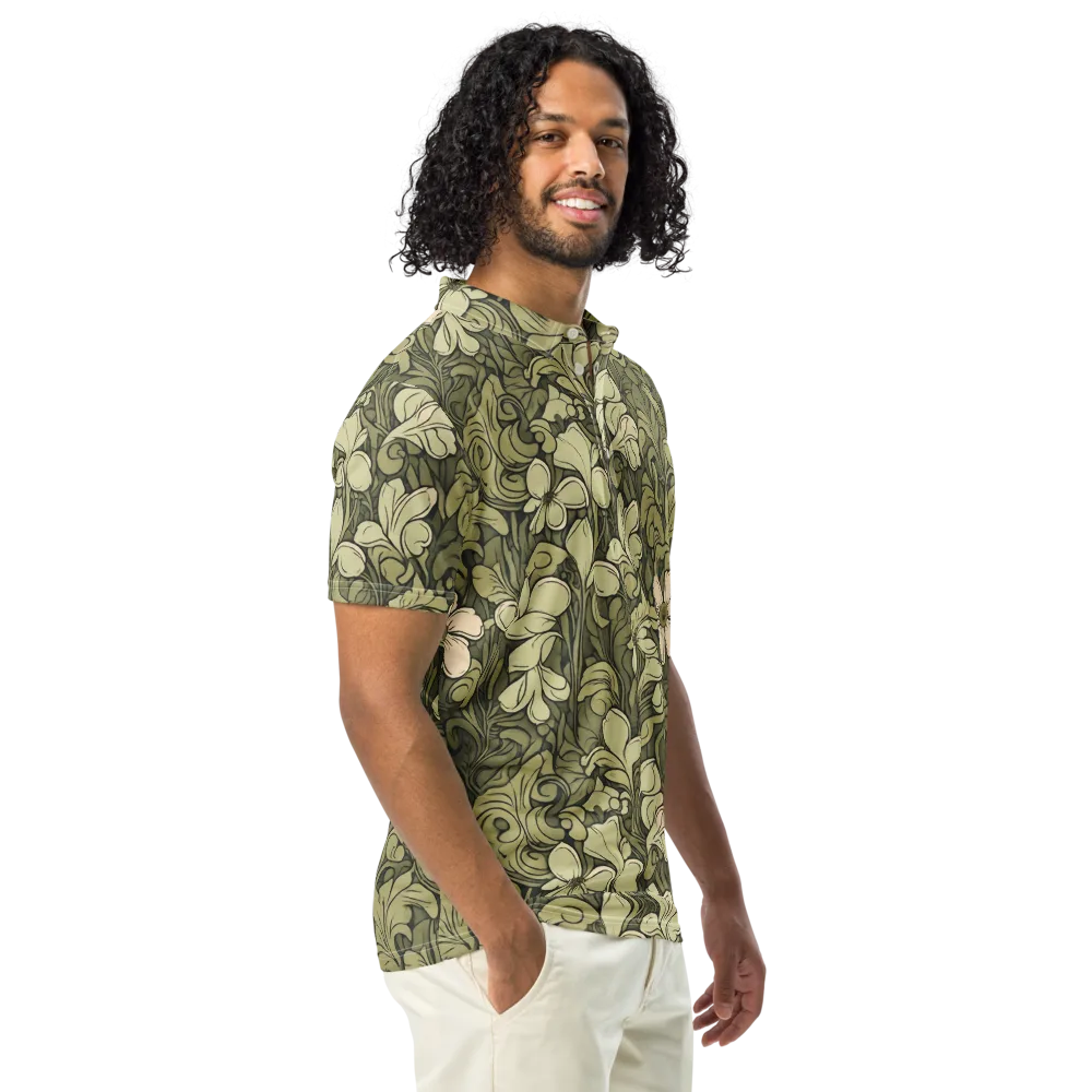 Olive Garden Hymn on Men's Slim Fit Polo Shirt — Right Front