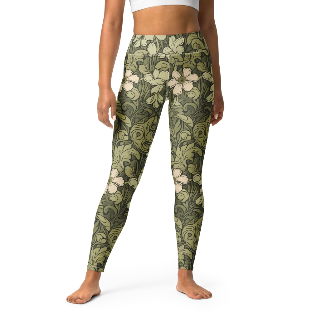 Olive Garden Hymn on Yoga Leggings — Front