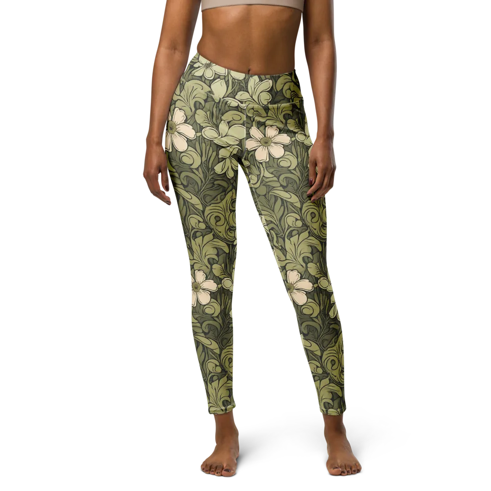 Olive Garden Hymn on Yoga Leggings — Front