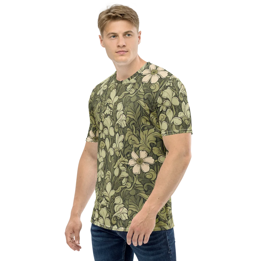Olive Garden Hymn on Men's Crew Neck T-Shirt — Left