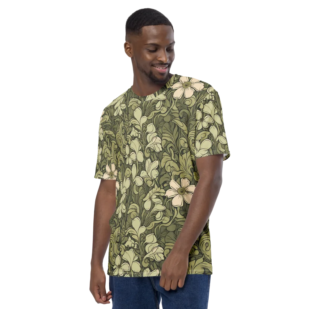 Olive Garden Hymn on Men's Crew Neck T-Shirt — Left
