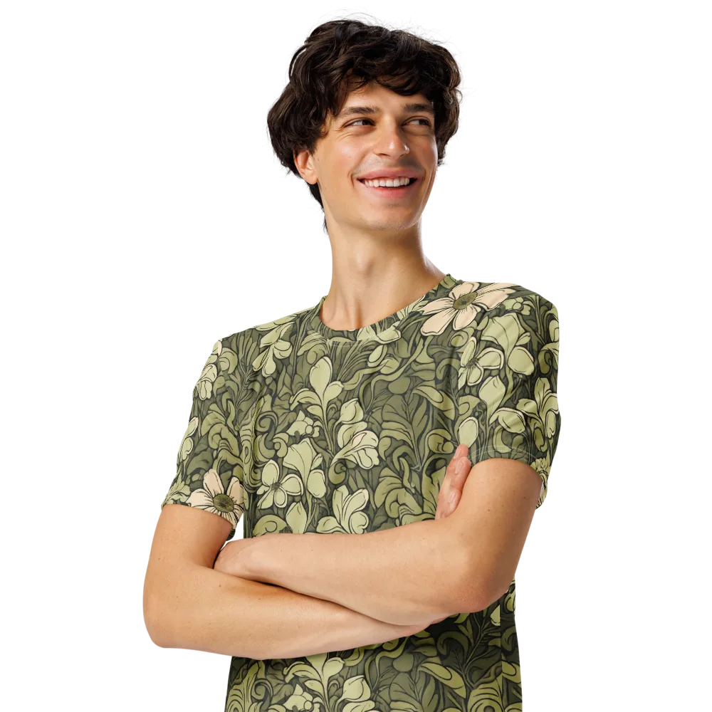 Olive Garden Hymn on Men's Crew Neck T-Shirt — Left Front