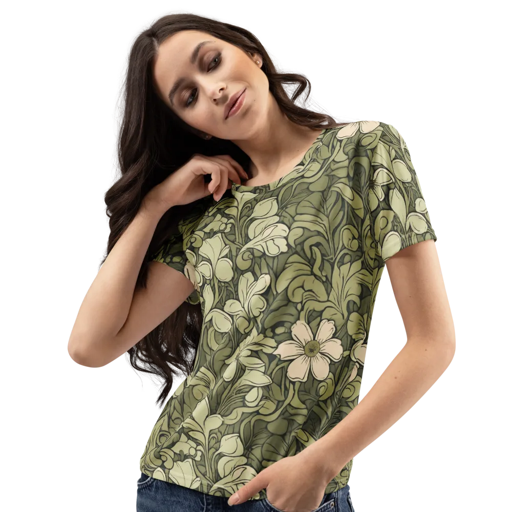 Olive Garden Hymn on Women's Crew Neck T-Shirt — Left Front