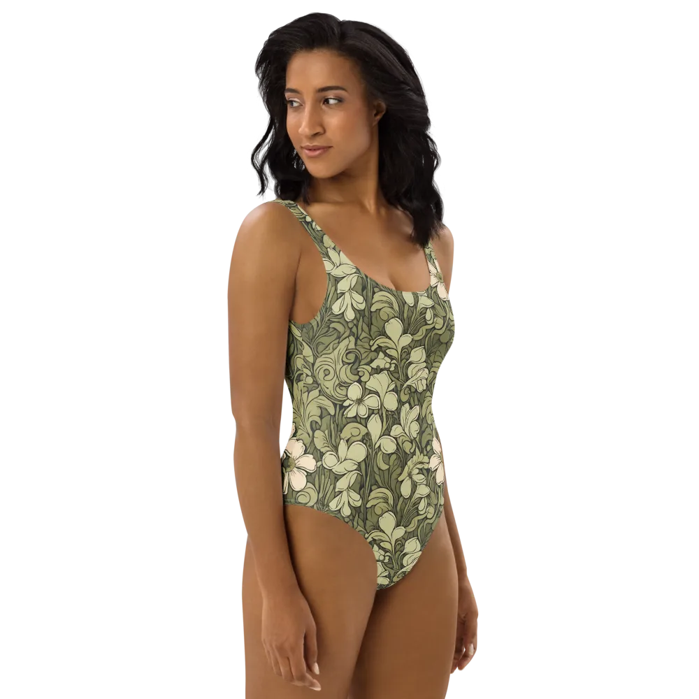 Olive Garden Hymn on One-Piece Swimsuit — Right