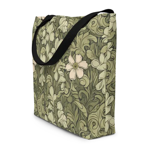 Olive Garden Hymn on a Large Tote Bag W/ Pocket