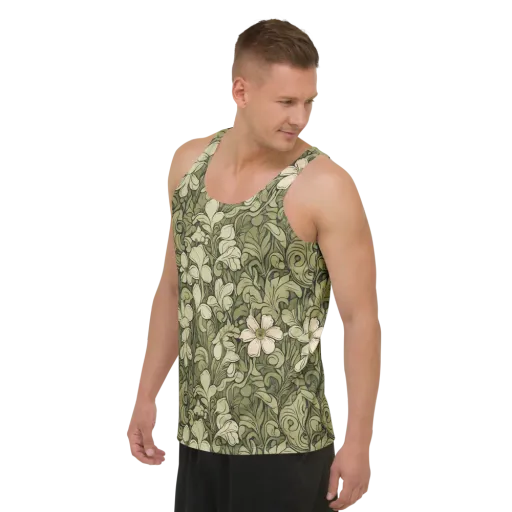 Olive Garden Hymn on a Men's Tank Top