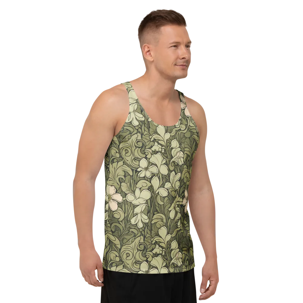 Olive Garden Hymn on Men's Tank Top — Right Front