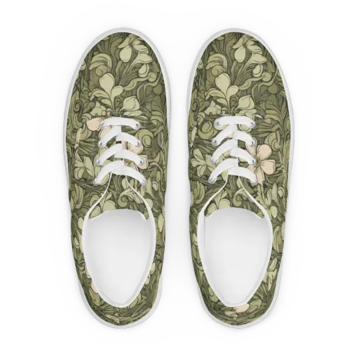 Olive Garden Hymn on a Men's Lace-Up Canvas Shoes