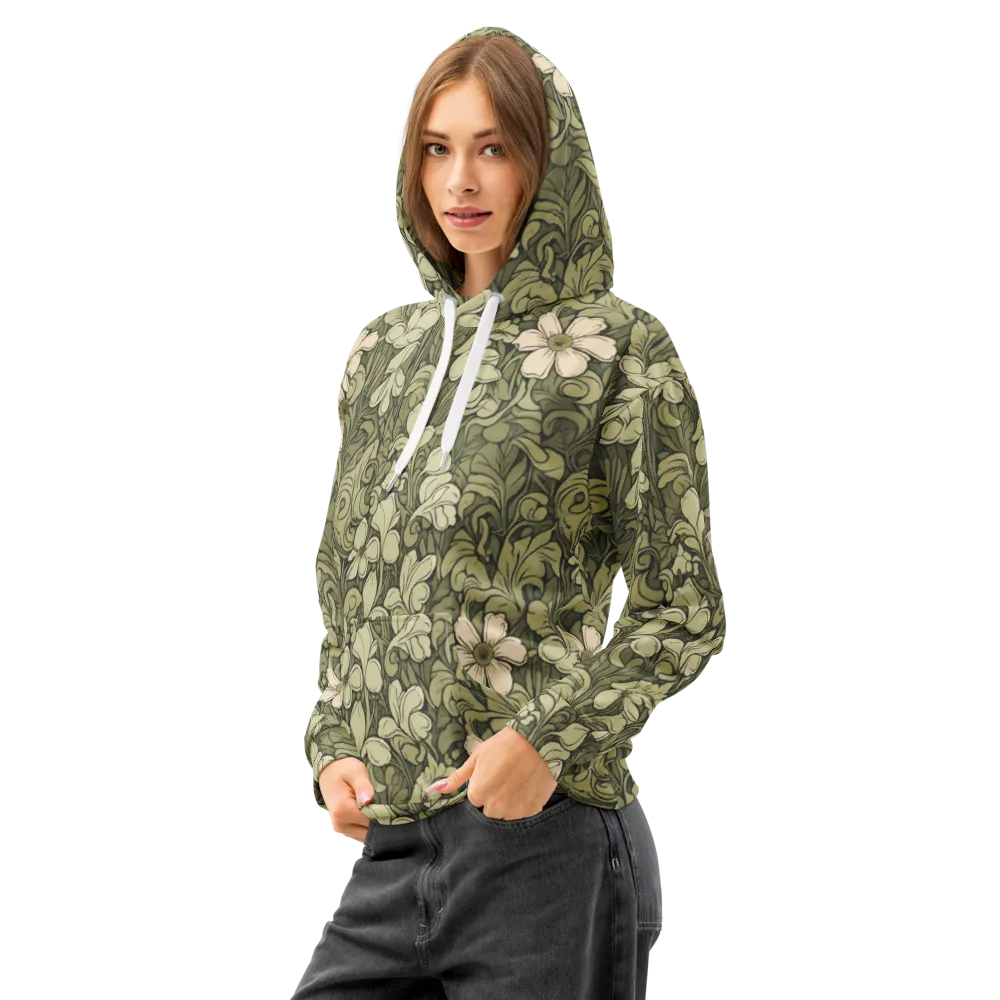 Olive Garden Hymn on Cotton Hoodie — Left Front