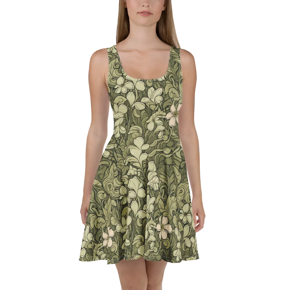 Olive Garden Hymn on Skater Dress — Front
