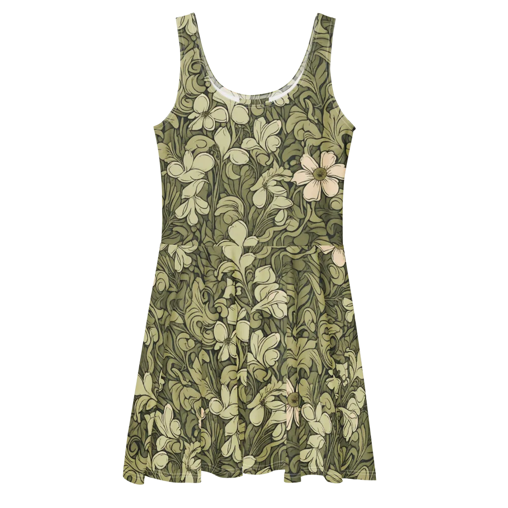 Olive Garden Hymn on Skater Dress — Front