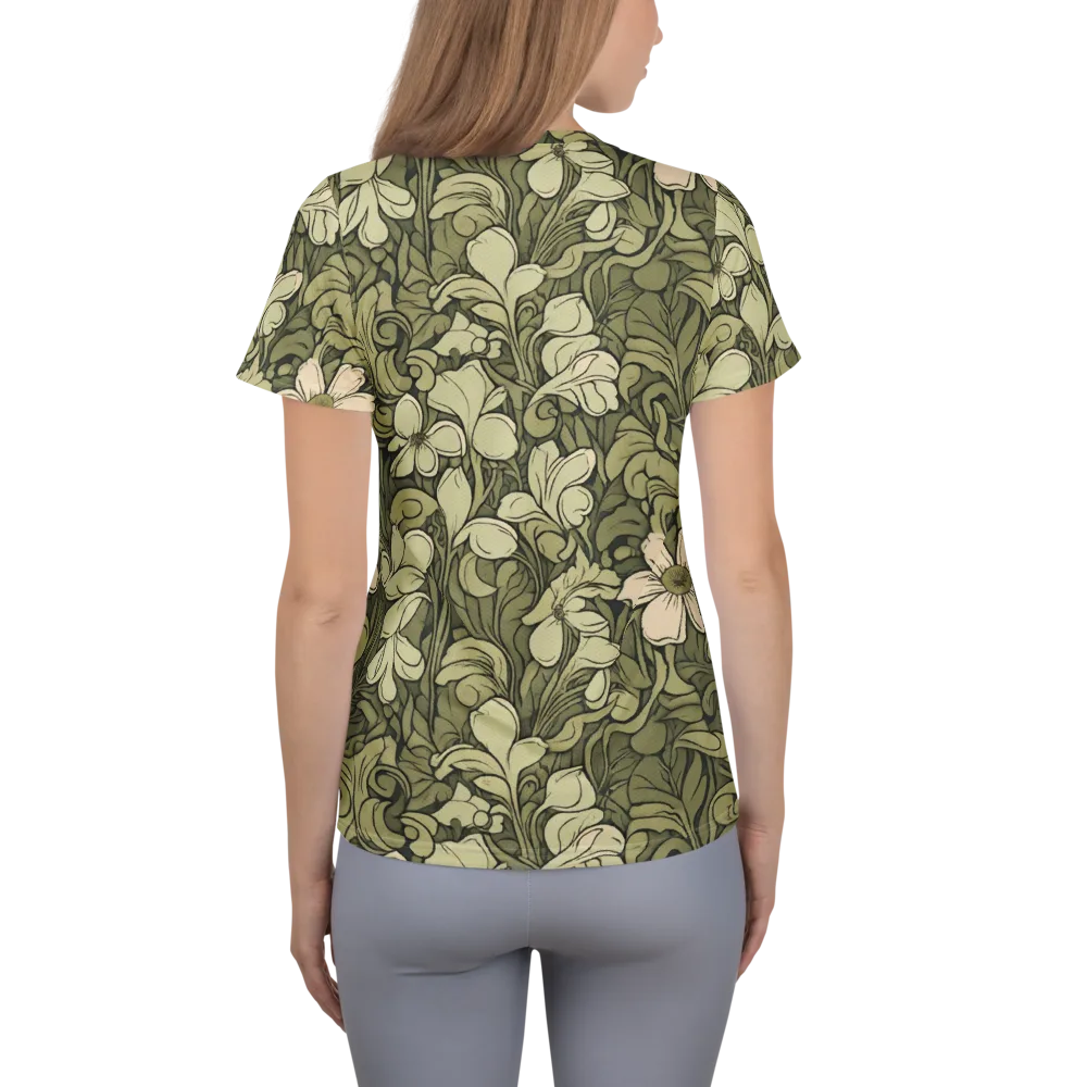 Olive Garden Hymn on Women's Athletic T-Shirt — Back