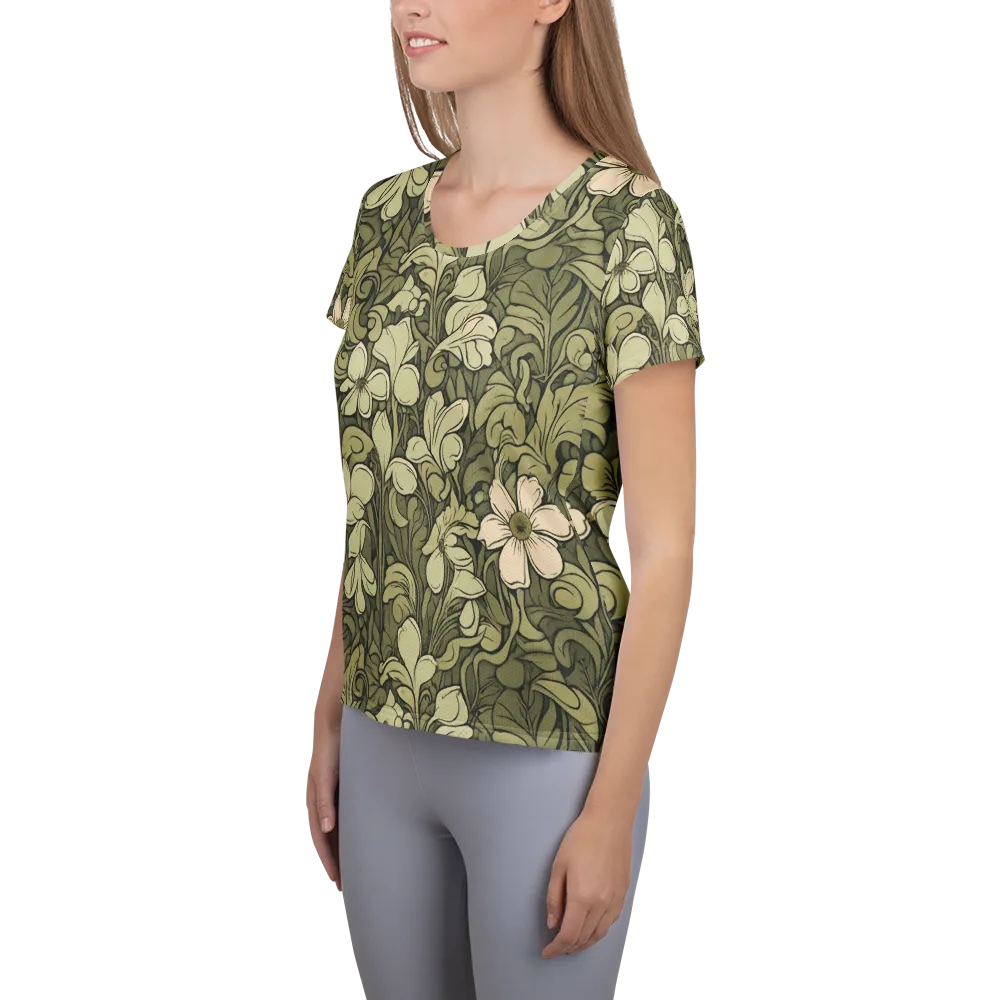 Olive Garden Hymn on Women's Athletic T-Shirt — Left