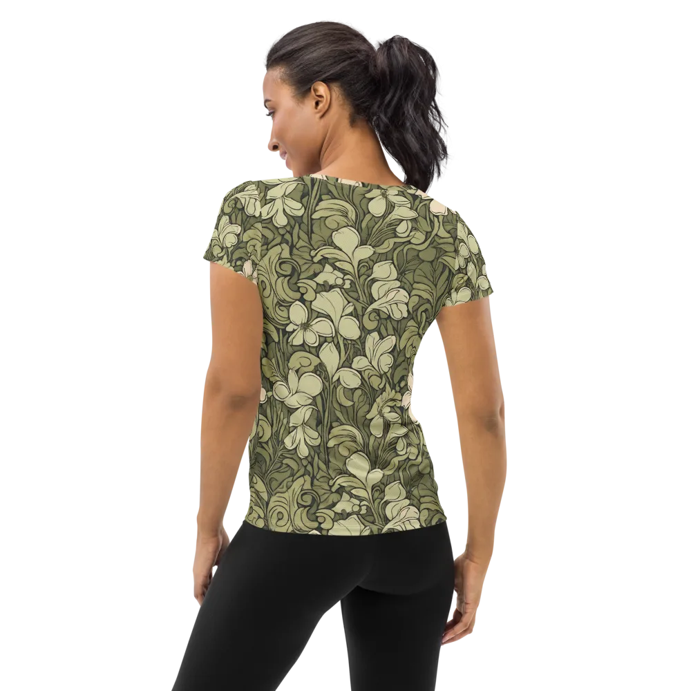 Olive Garden Hymn on Women's Athletic T-Shirt — Back
