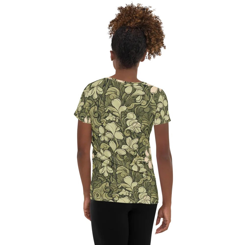 Olive Garden Hymn on Women's Athletic T-Shirt — Back