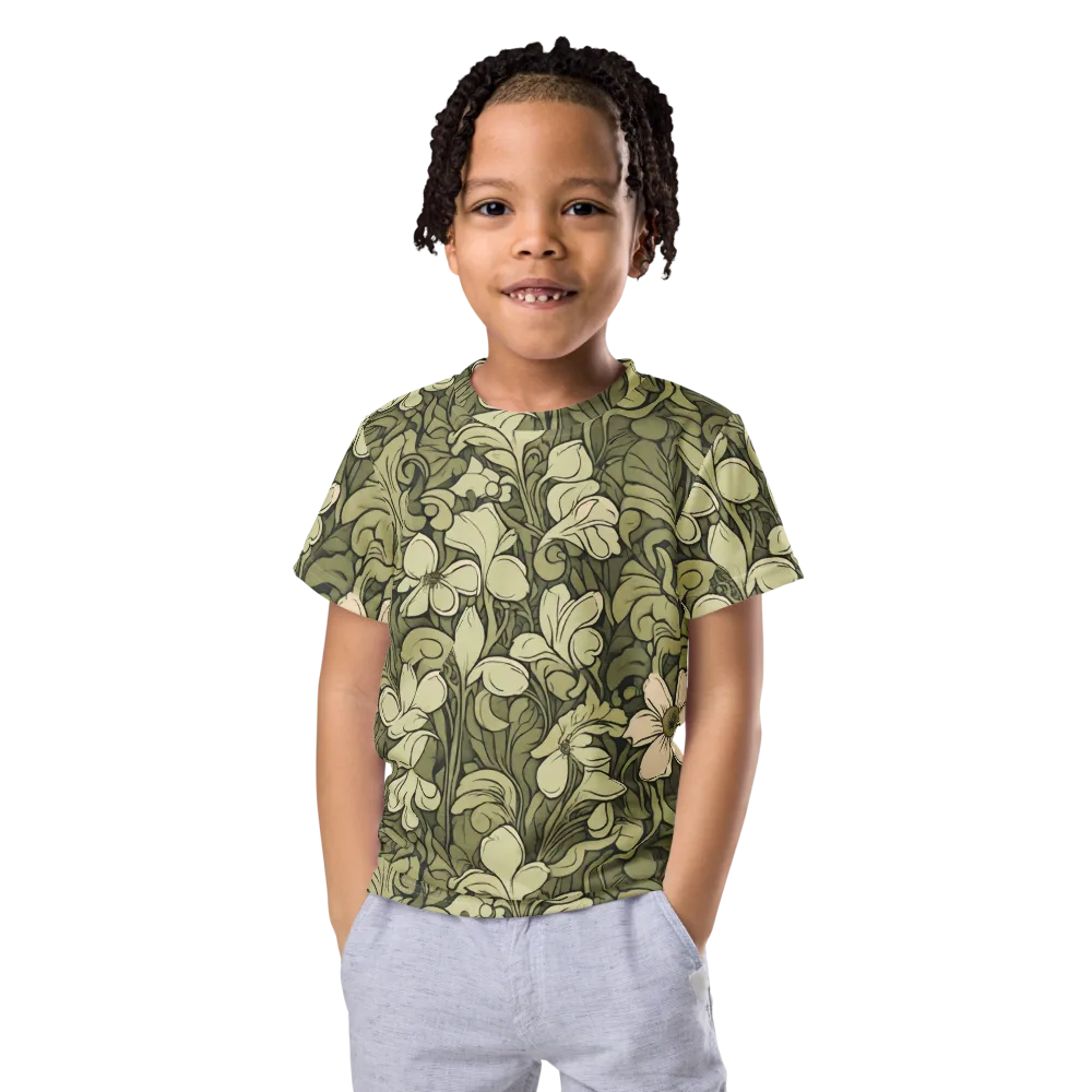 Olive Garden Hymn on Kids Crew Neck T-Shirt — Front