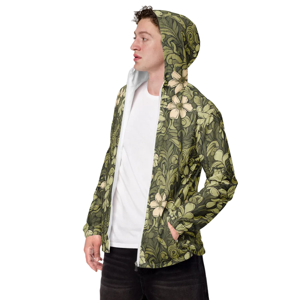 Olive Garden Hymn on Men's Windbreaker — Left Front