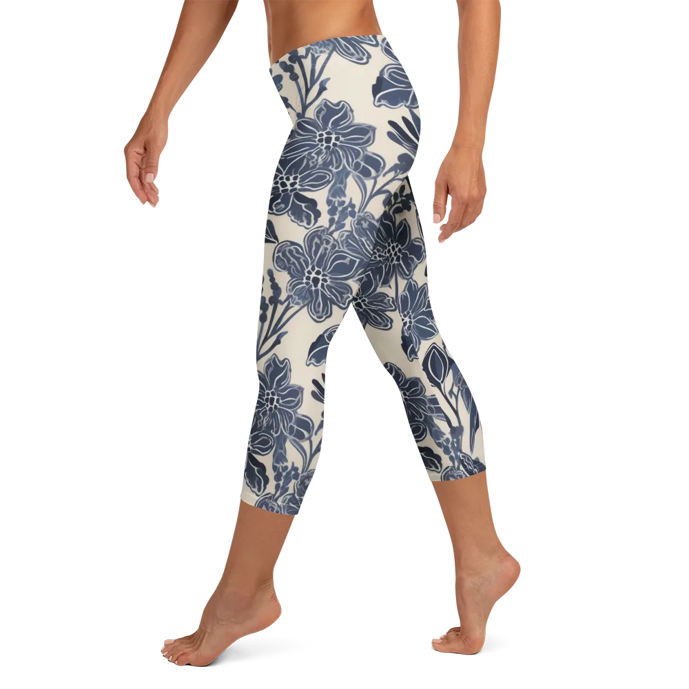 Bluebell Ledger on Capri Leggings — Left