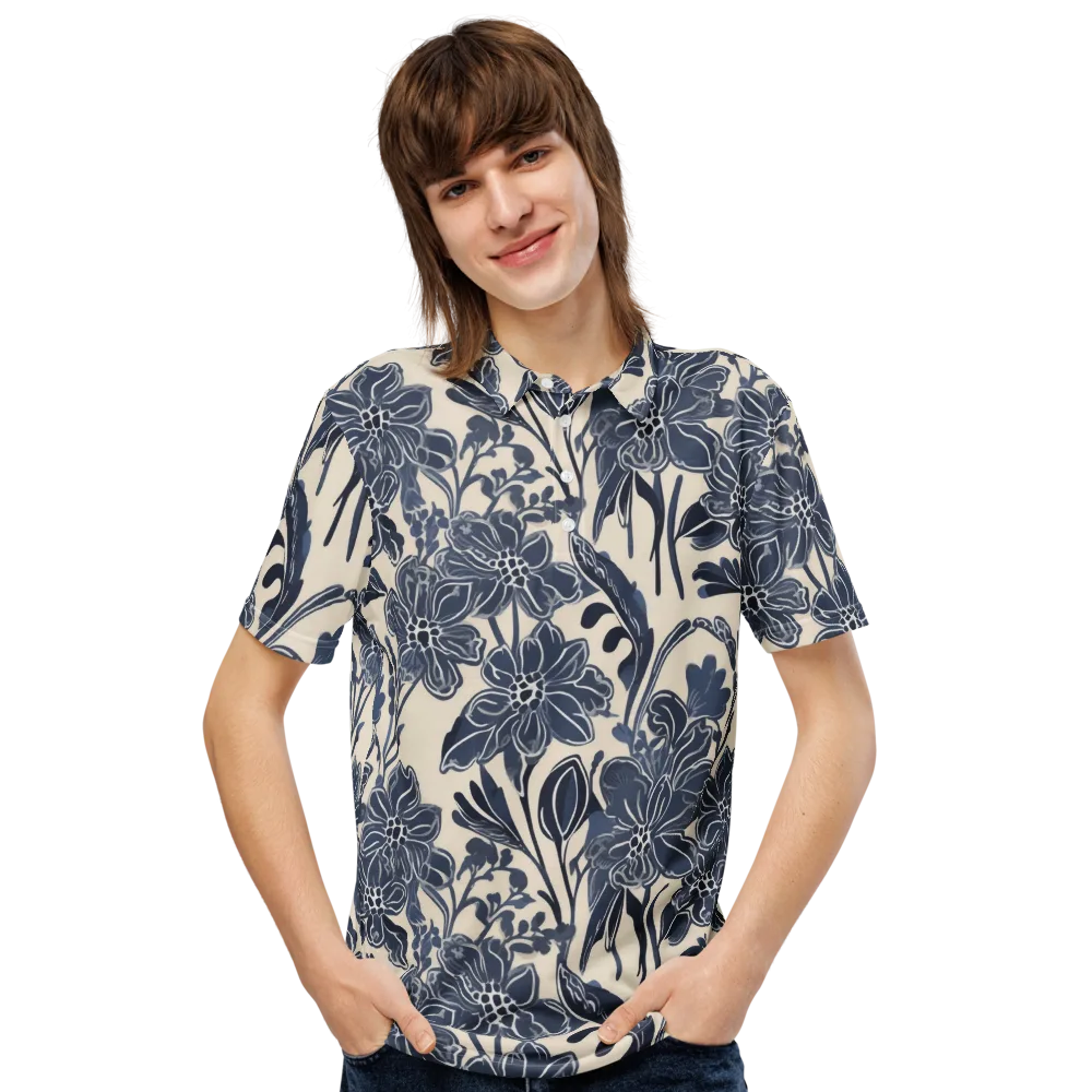 Bluebell Ledger on Men's Slim Fit Polo Shirt — Front