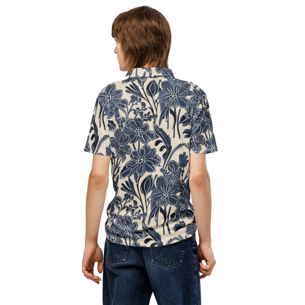 Bluebell Ledger on Men's Slim Fit Polo Shirt — Back