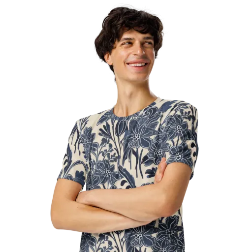 Bluebell Ledger on a Men's Crew Neck T-Shirt